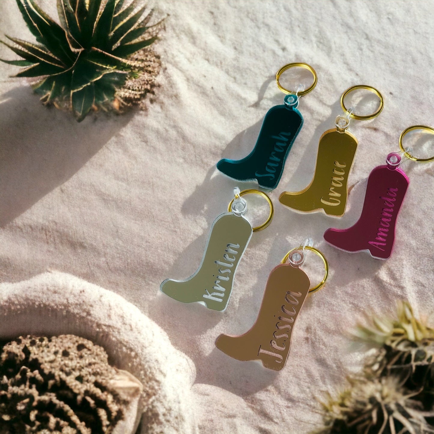 Custom Bachelorette Cowboy Boot Keychains - Sweet Confetti Co.