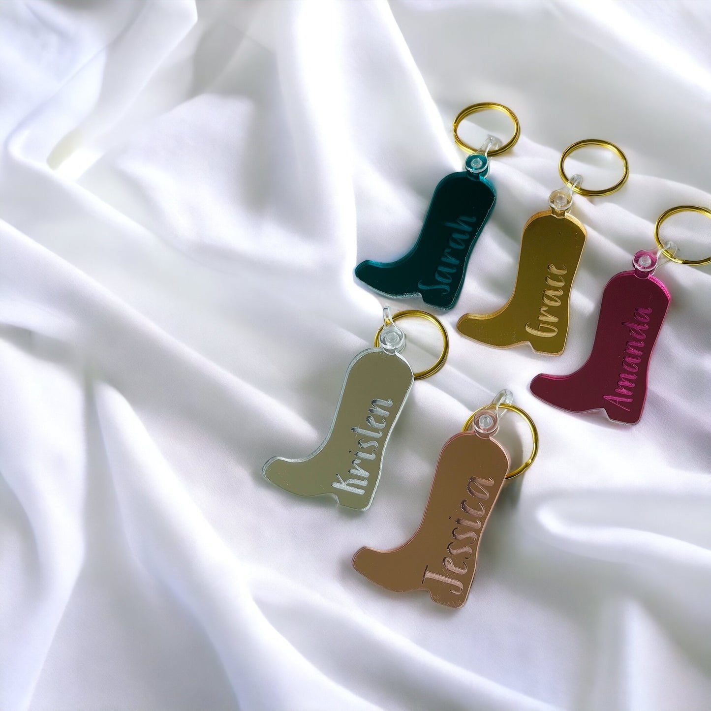 Custom Bachelorette Cowboy Boot Keychains - Sweet Confetti Co.