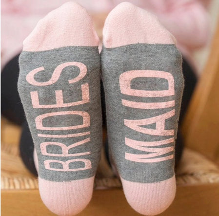 Bridal Party Socks for Bride, Bridesmaids, or Maid of Honor - Sweet Confetti Co.