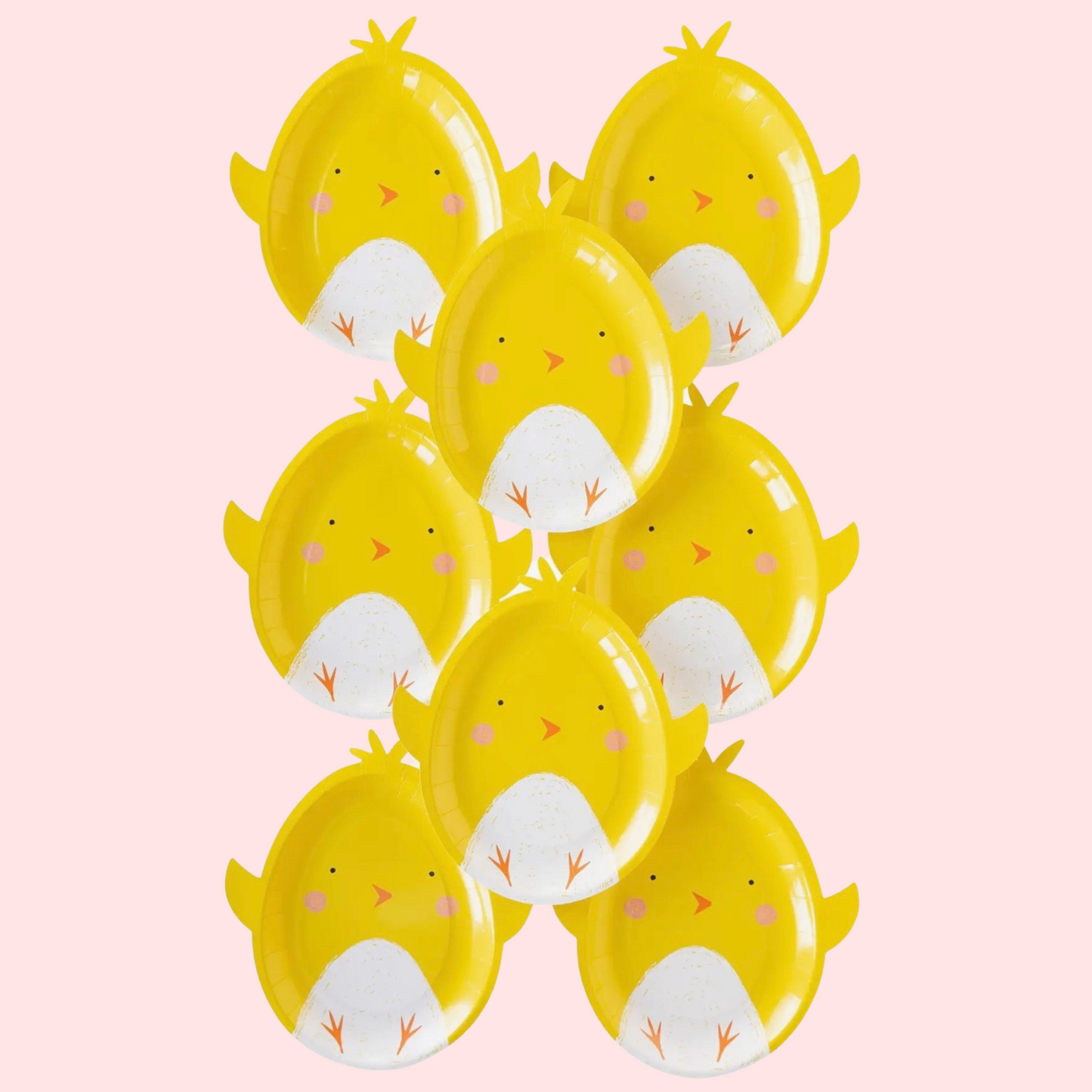 Easter Chick Shaped Plate, Set of 8 - Sweet Confetti Co.
