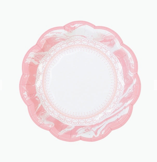 Party Rose Scalloped Plates - Sweet Confetti Co.
