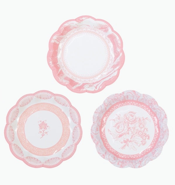 Party Rose Scalloped Plates - Sweet Confetti Co.