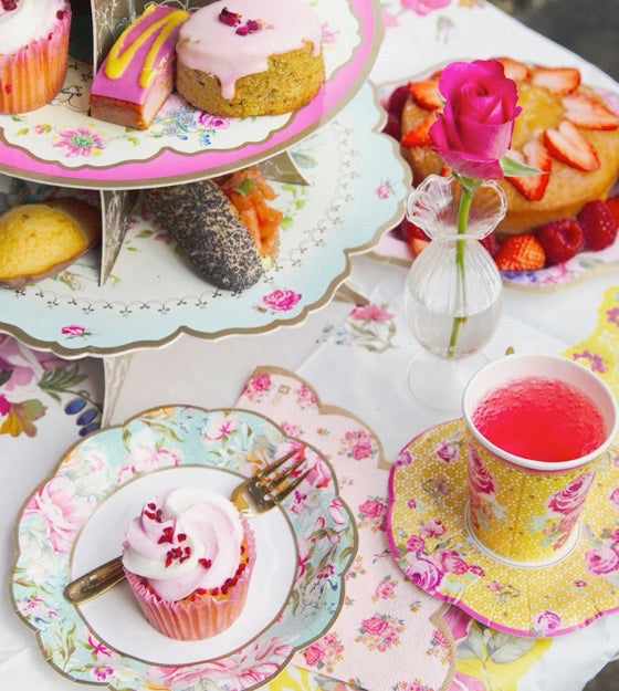 Truly Scrumptious Vintage Paper Plates - 12 Pack - Sweet Confetti Co.