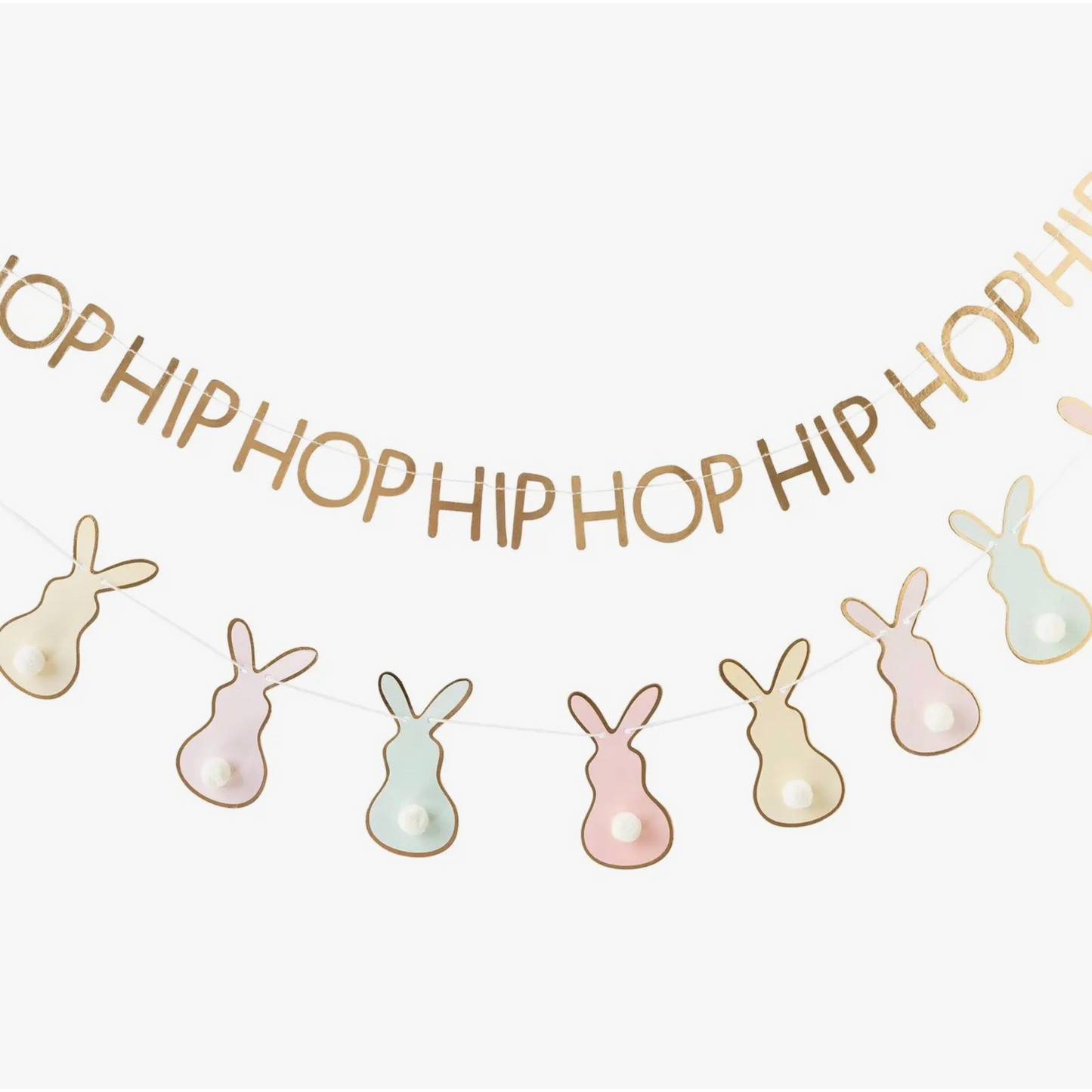 Pastel Bunny Pom Pom Banner - Sweet Confetti Co.