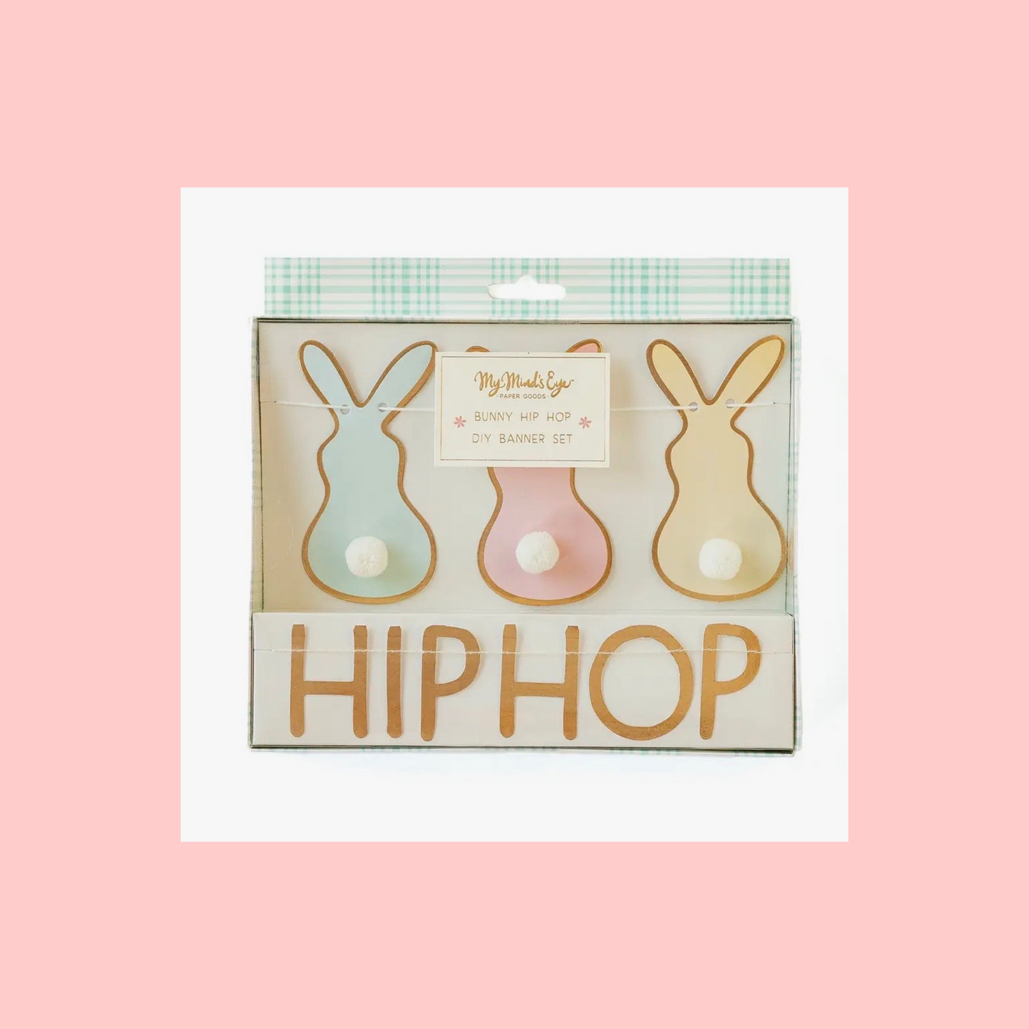 Pastel Bunny Pom Pom Banner - Sweet Confetti Co.