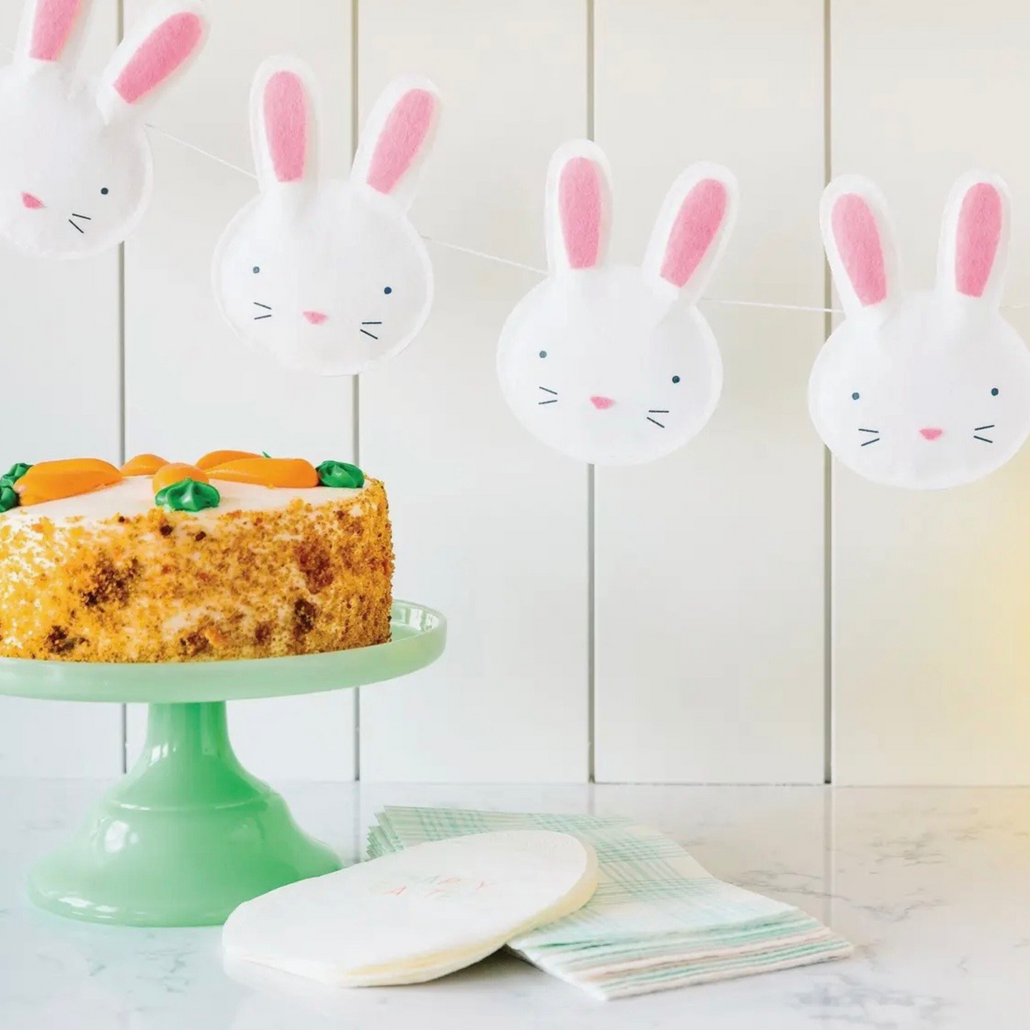 Puffy Felt Bunny Banner - Sweet Confetti Co.