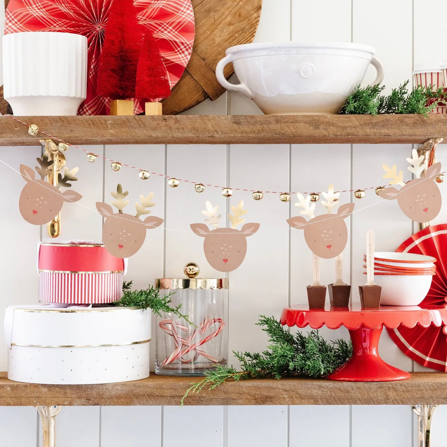 Dear Rudolph Reindeer / Bells Banner Set - Sweet Confetti Co.