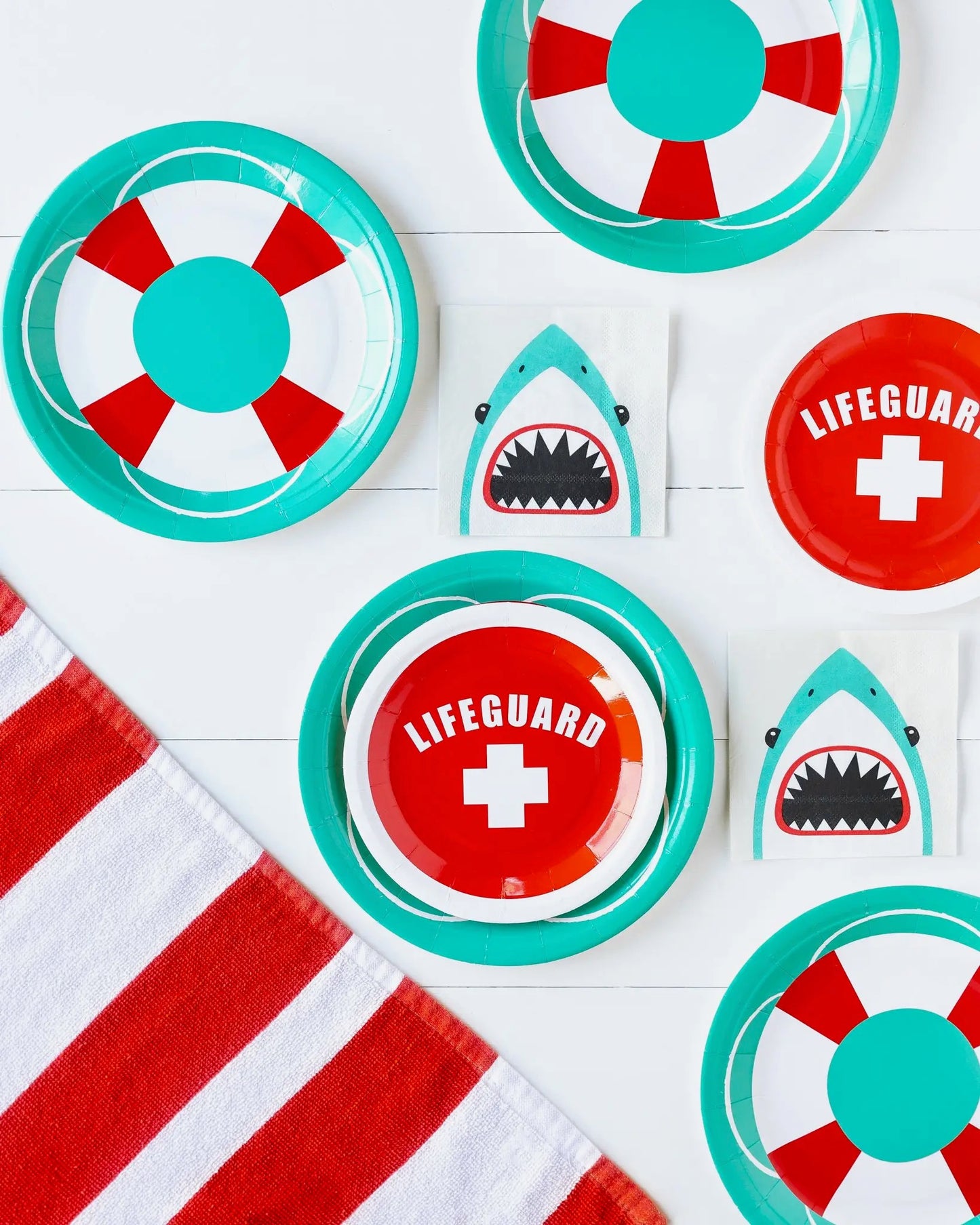 Life Preserver 9" Plates - Sweet Confetti Co.