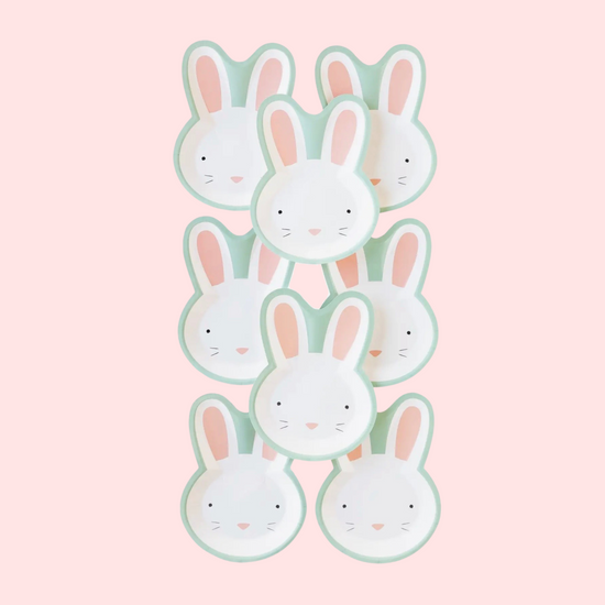 Easter Bunny Shaped Plates, Set of 8 - Sweet Confetti Co.