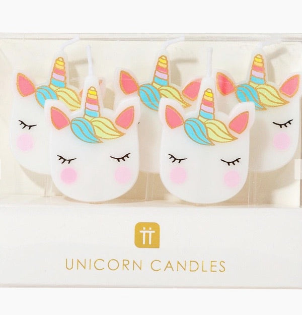 Unicorn Face Cake Candles - 5 Pack - Sweet Confetti Co.