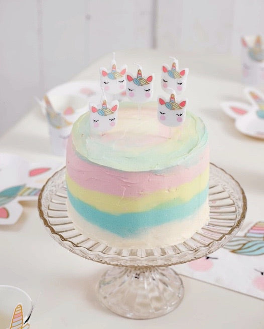 Unicorn Face Cake Candles - 5 Pack - Sweet Confetti Co.