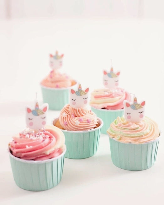 Unicorn Face Cake Candles - 5 Pack - Sweet Confetti Co.