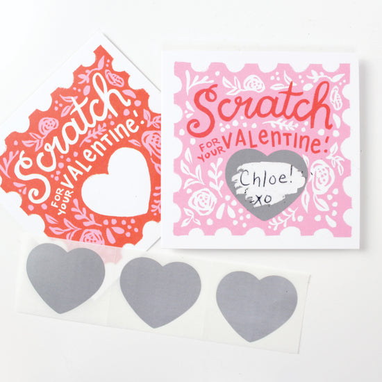 Set of 18 Scratch-off Valentines - Floral - Sweet Confetti Co.