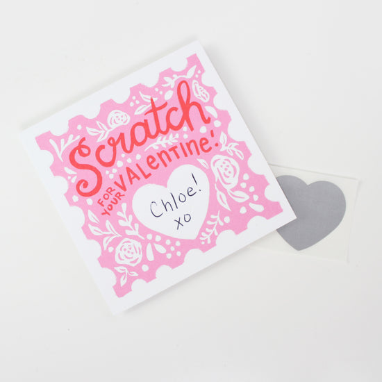 Set of 18 Scratch-off Valentines - Floral - Sweet Confetti Co.