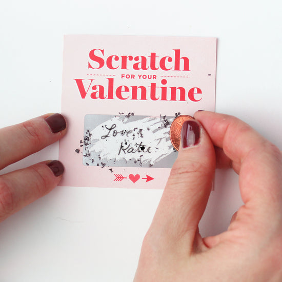 Set of 18 Scratch-off Valentines - Pink - Sweet Confetti Co.