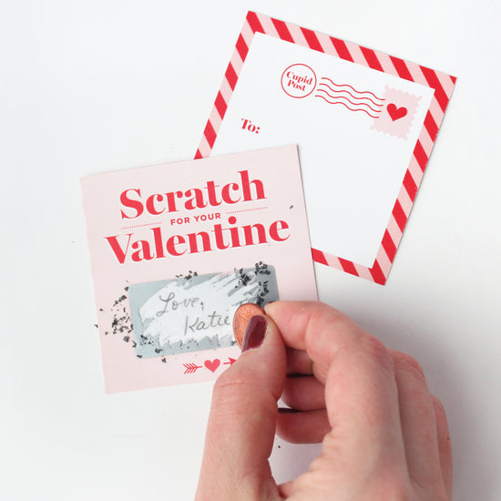 Set of 18 Scratch-off Valentines - Pink - Sweet Confetti Co.