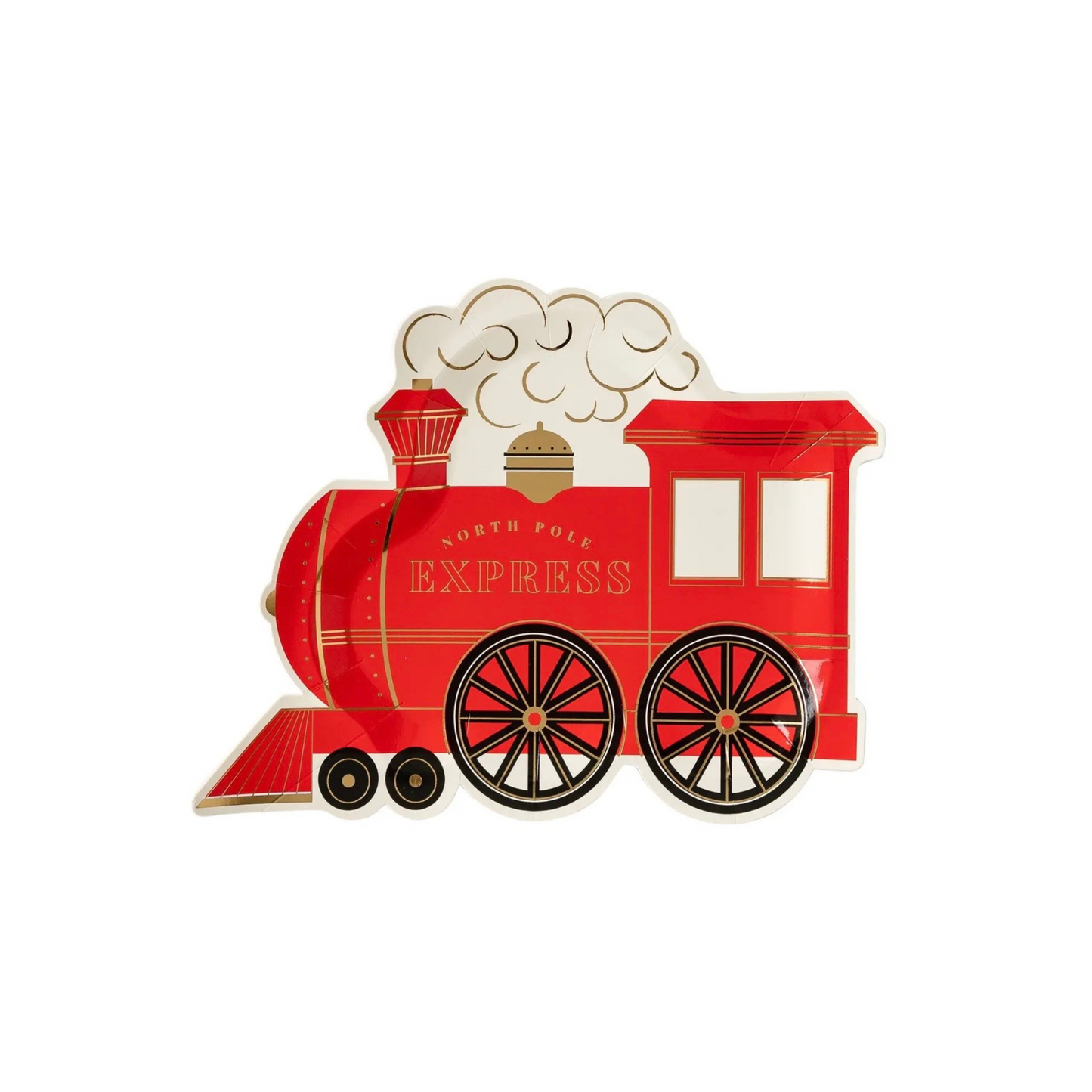 North Pole Express Train Shaped Plate - Sweet Confetti Co.