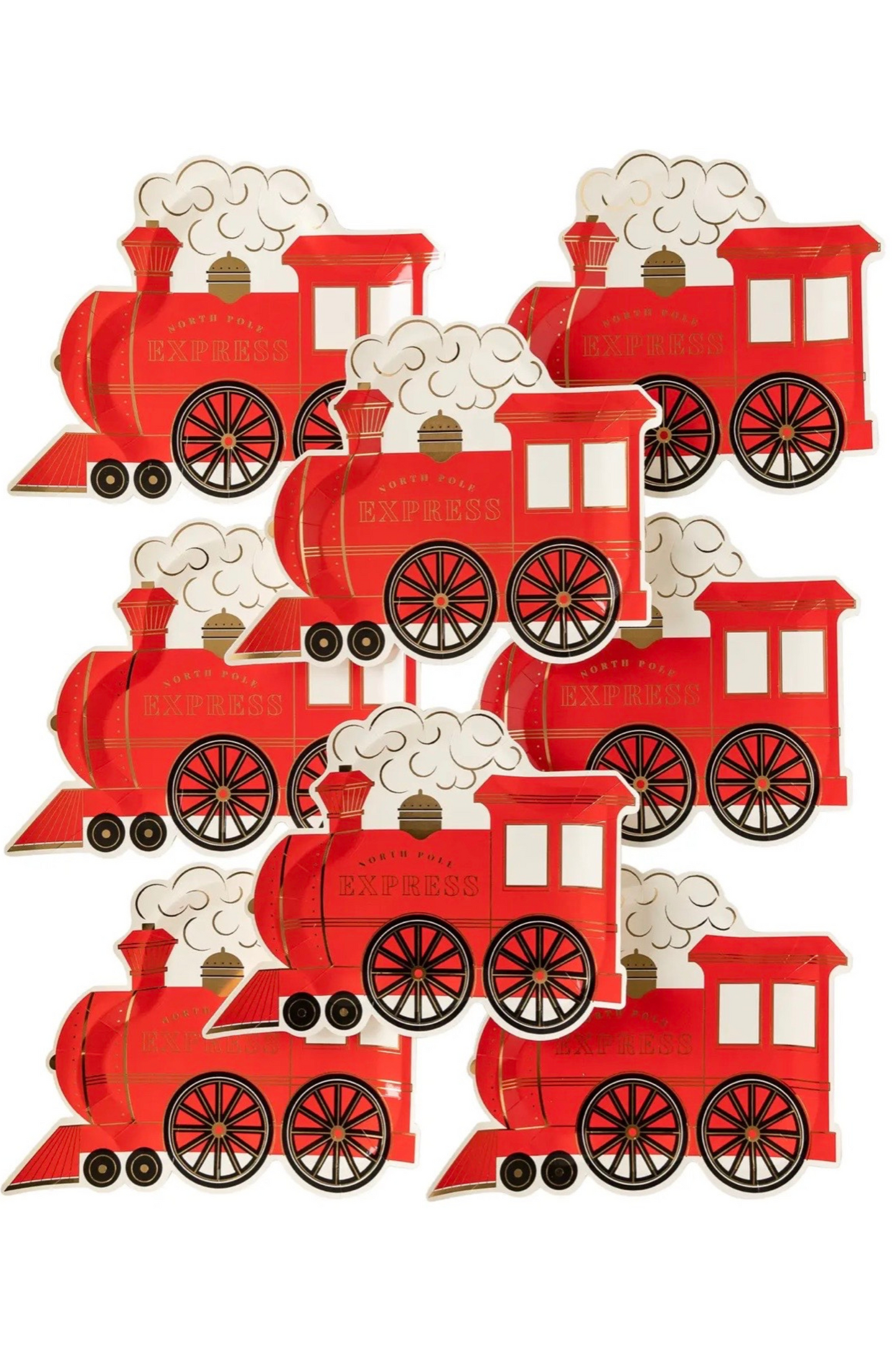 North Pole Express Train Shaped Plate - Sweet Confetti Co.