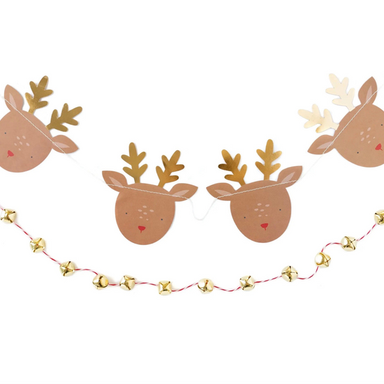 Dear Rudolph Reindeer / Bells Banner Set - Sweet Confetti Co.