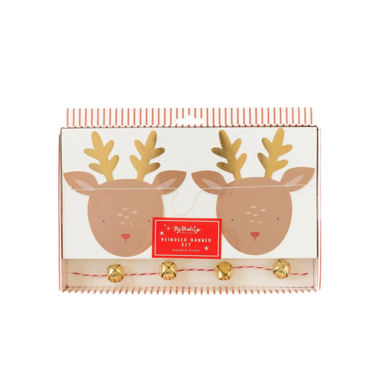 Dear Rudolph Reindeer / Bells Banner Set - Sweet Confetti Co.